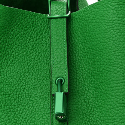 Hermes Taurillon Clemence Monochrome Picotin Lock 22 MM Bambou 8 of 12