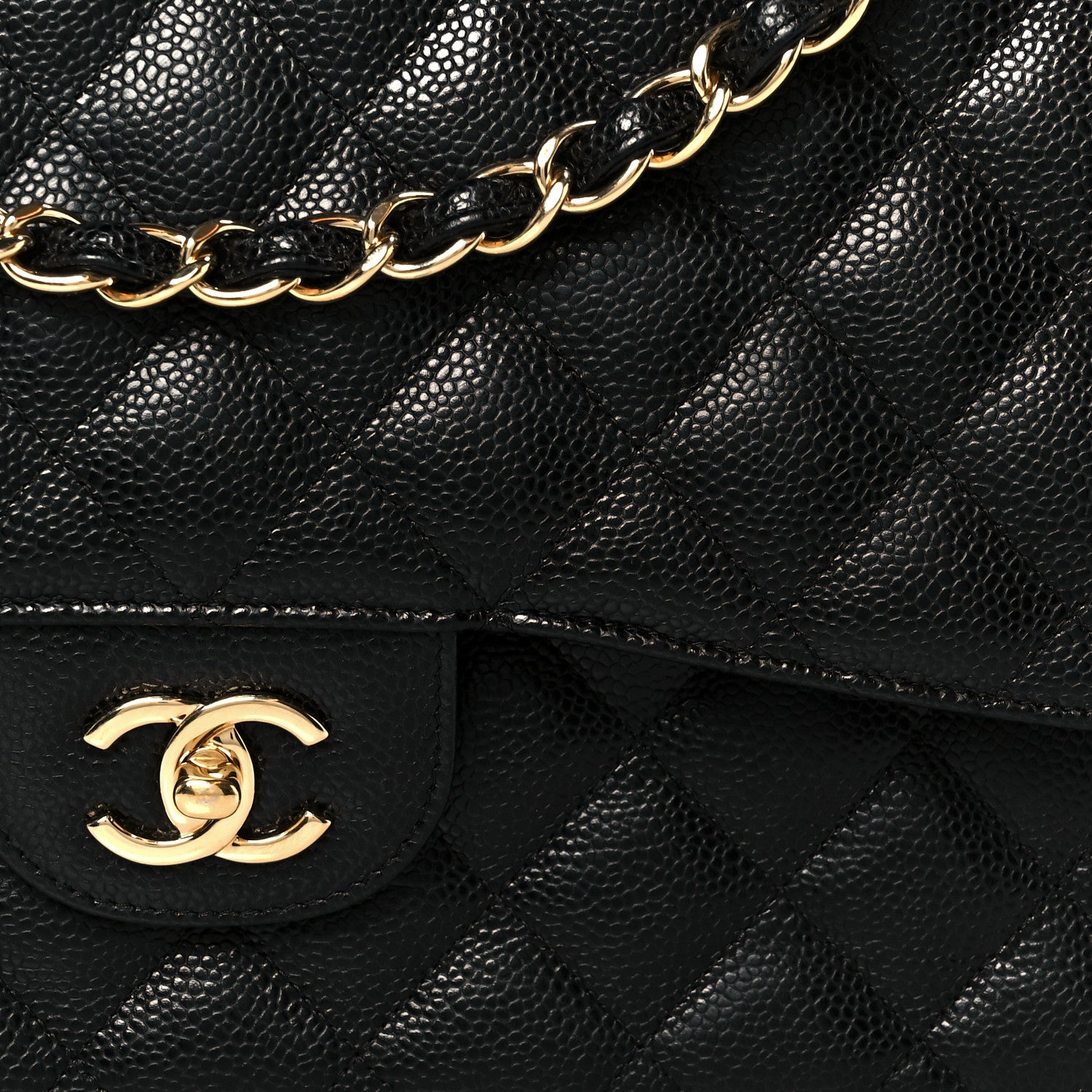 Chanel Caviar Quilted Jumbo Double Flap Black 9 of 12