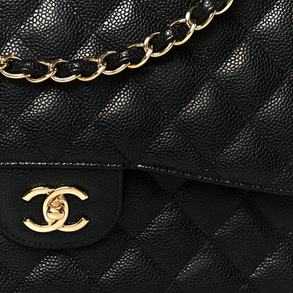 Chanel Caviar Quilted Jumbo Double Flap Black 9 of 12