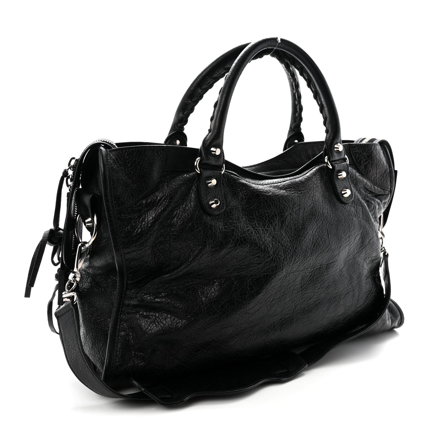 Agneau Classic Silver Hardware City Black