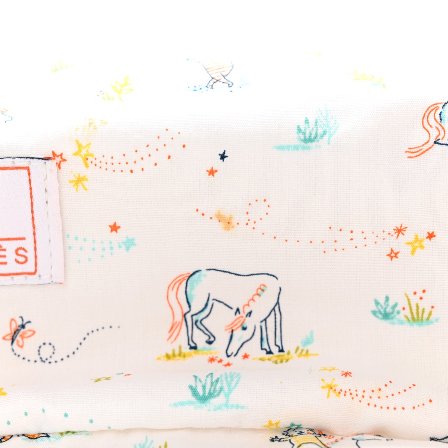 Printed Cotton Embroidered Medium Toogo Cabriole Case Biscuit