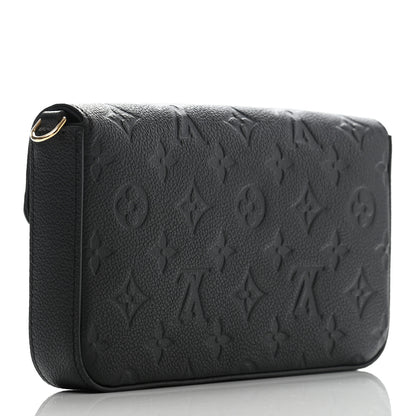 Louis Vuitton Empreinte Pochette Felicie Chain Wallet Black 2 of 6