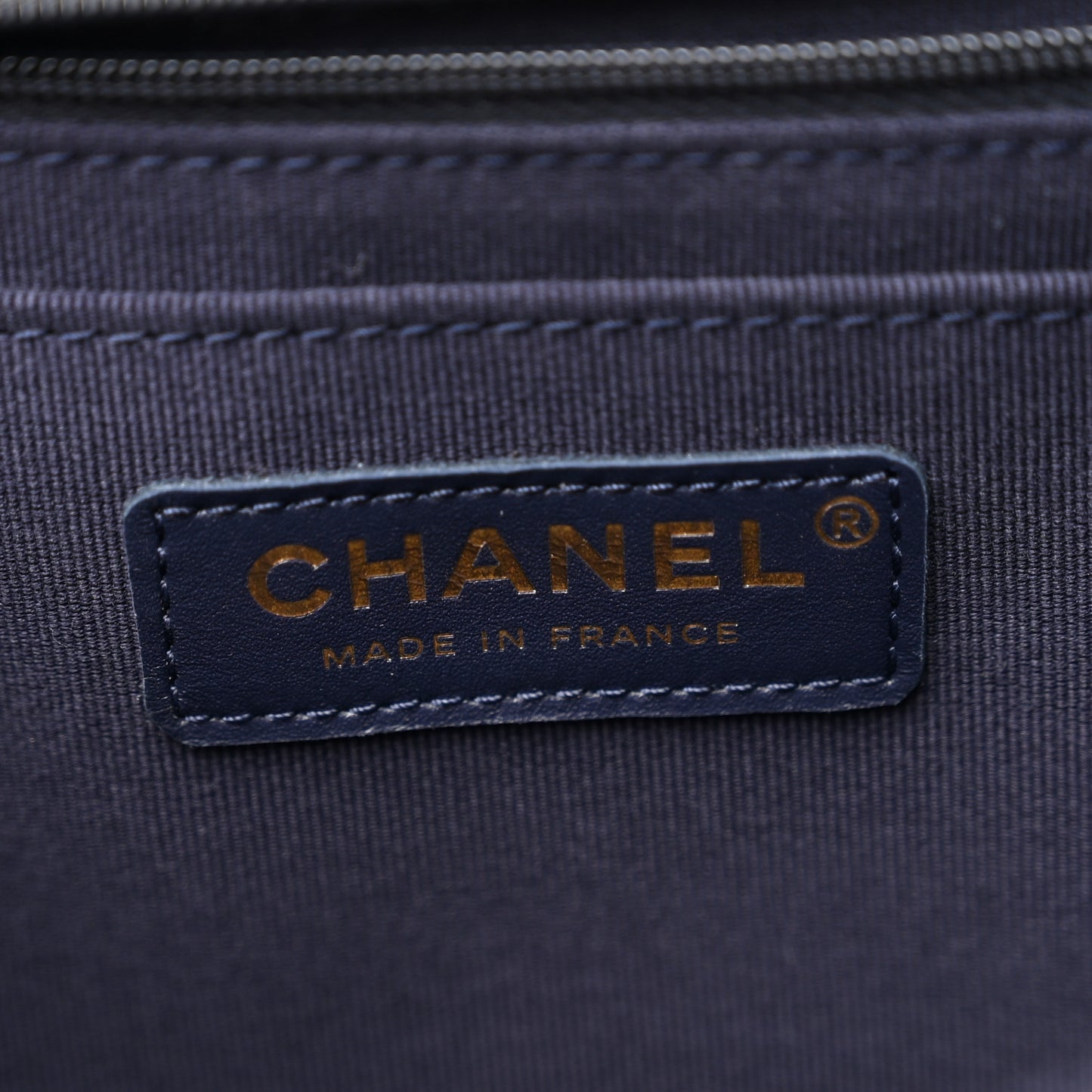 Denim Quilted XXL Travel Flap Bag Dark Blue Orange