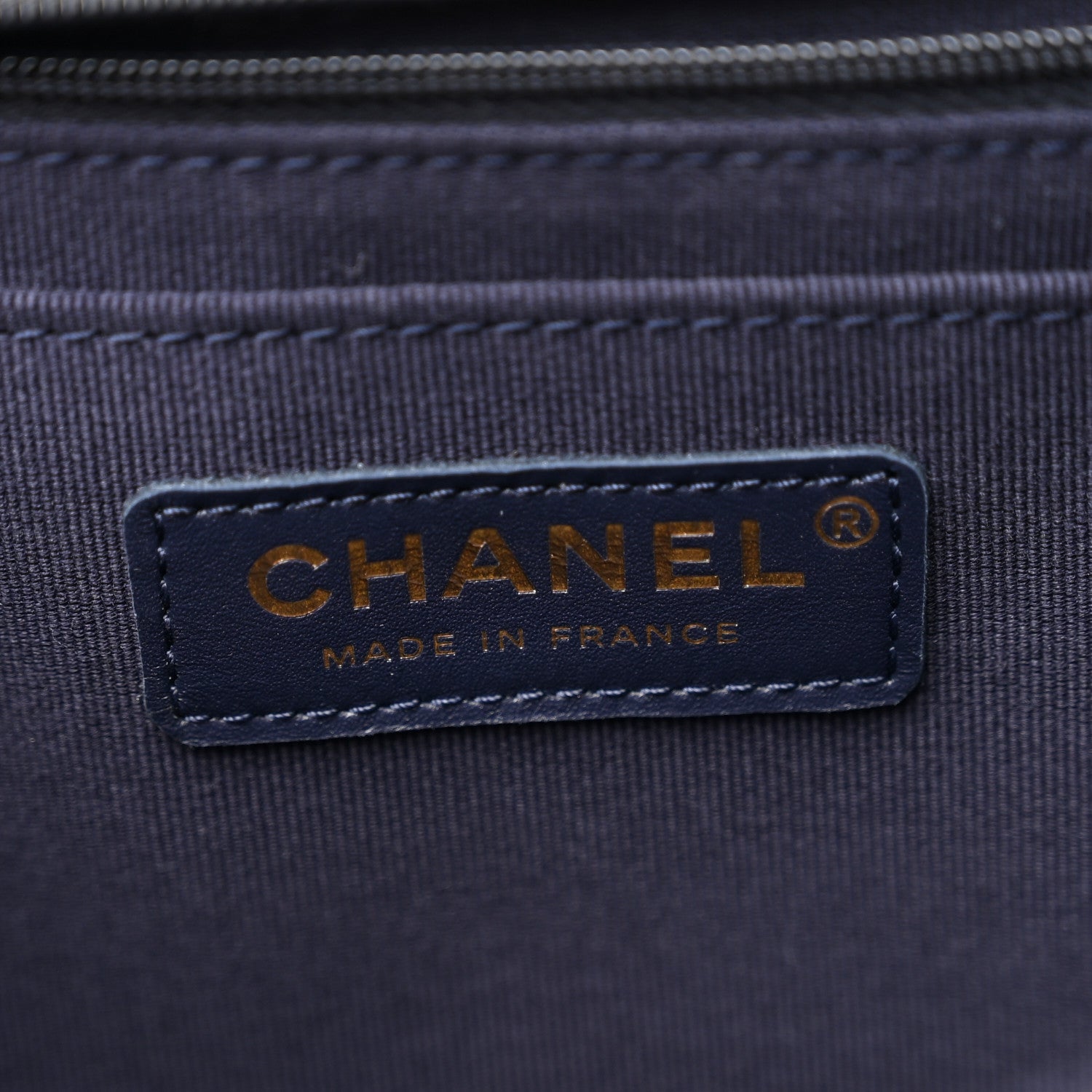 Chanel Denim Quilted XXL Travel Flap Bag Dark Blue Orange 5 of 10