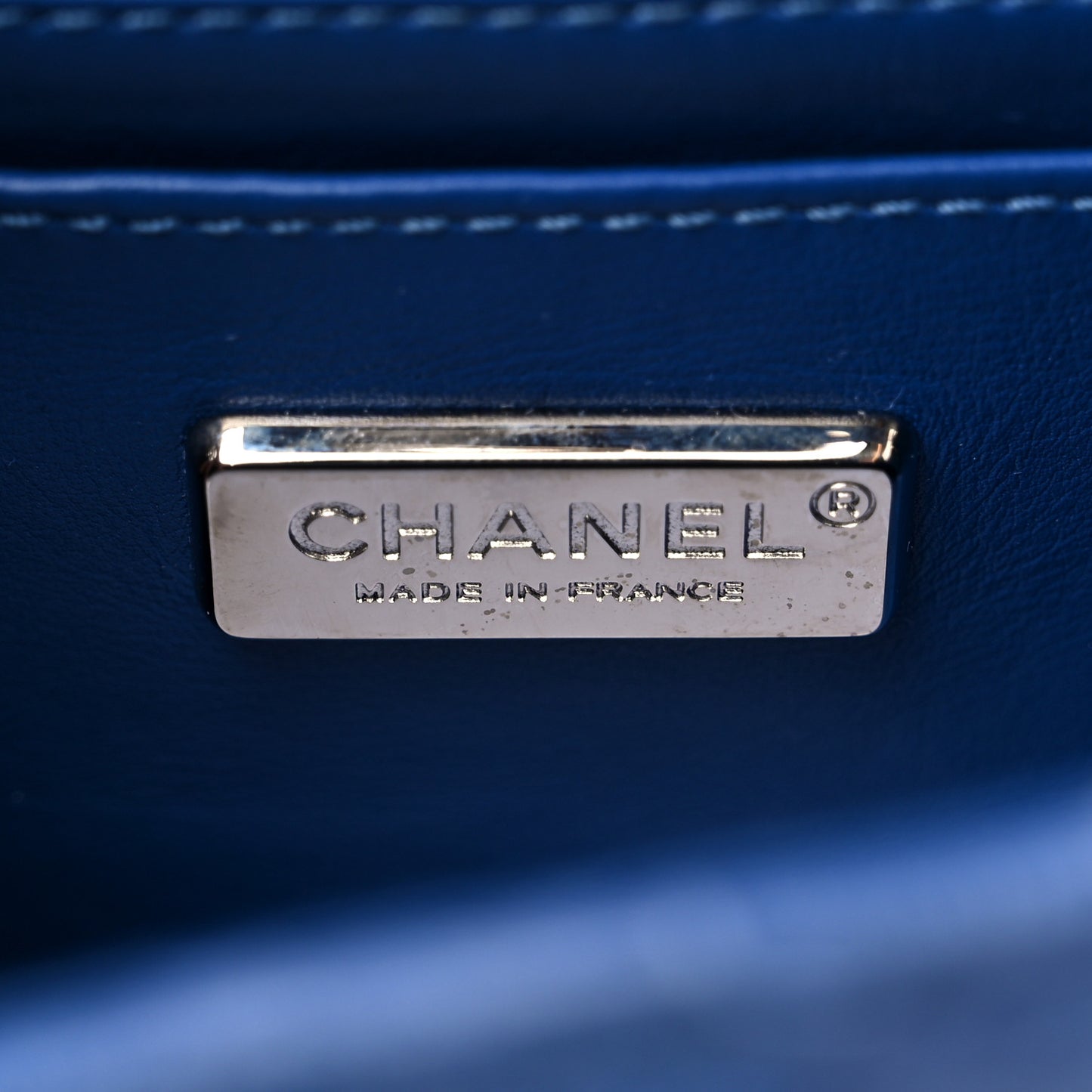 Snakeskin Mini Rectangular Flap Blue