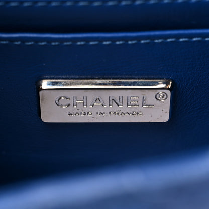 Chanel Snakeskin Mini Rectangular Flap Blue 6 of 9