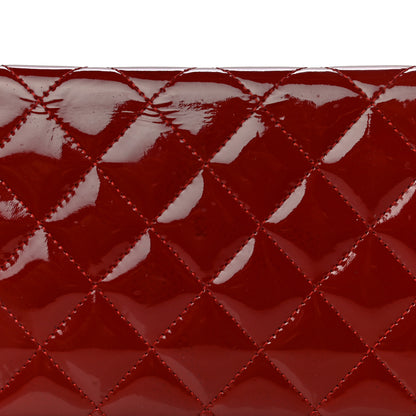 Chanel Patent Quilted Brilliant Yen Wallet Red 19 of 19