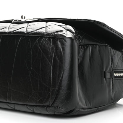 Chanel Aged Calfskin Quilted Large Express Bowling Bag Black 10 of 11