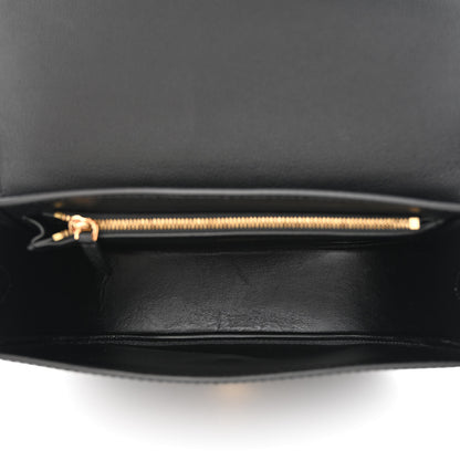 Versace Grained Calfskin La Medusa Chain Clutch Bag Black 5 of 9