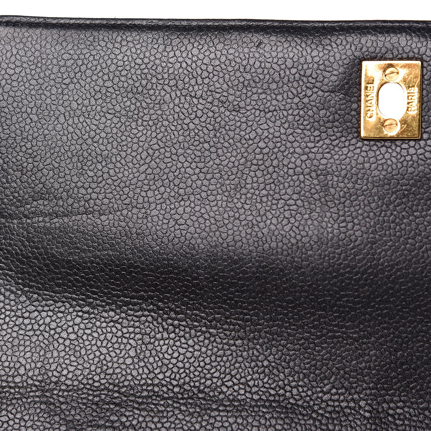 Caviar Quilted Jumbo Kelly Flap Black
