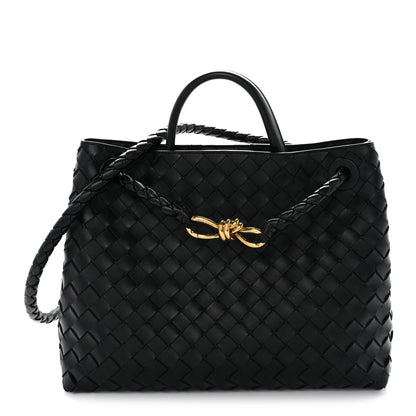 Bottega Veneta Nappa Intrecciato Medium Andiamo Shoulder Bag Black 1 of 9