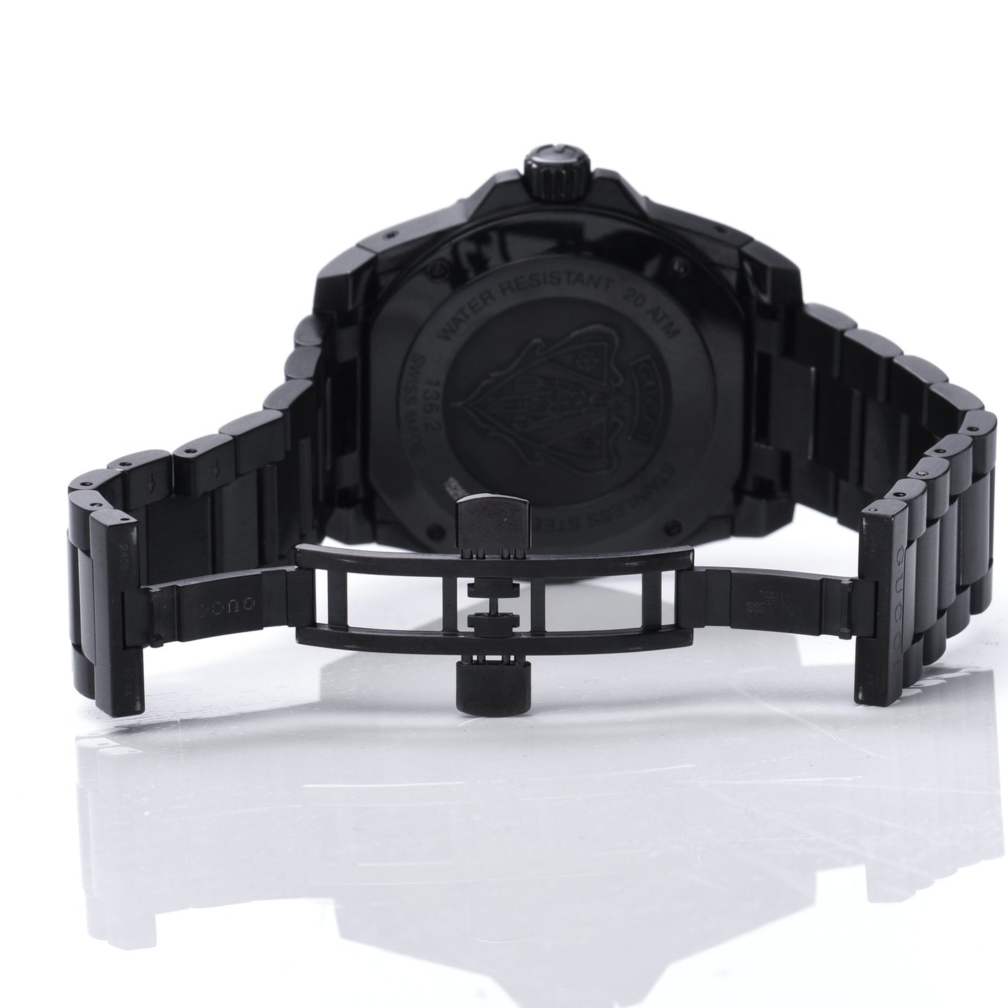 PVD Stainless Steel 45mm Dive Quartz Watch Black
