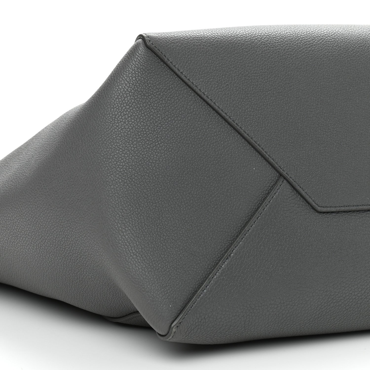 Celine Soft Grained Calfskin Belt Cabas Phantom Medium Grey 10 of 12