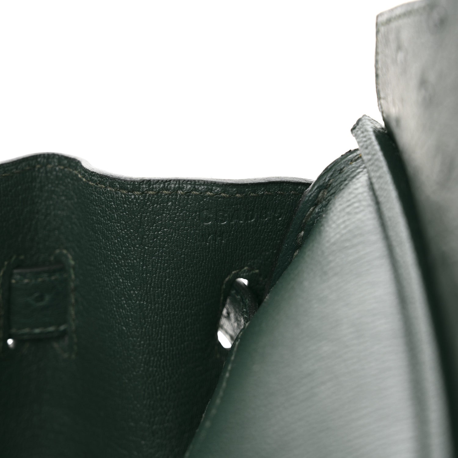 Hermes Ostrich Birkin 30 Vert Titien 7 of 10