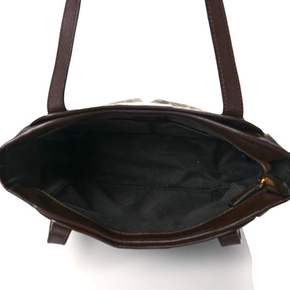 Fendi Zucca Vitello Artic Medium Shopping Tote Tobacco Castagna 4 of 9