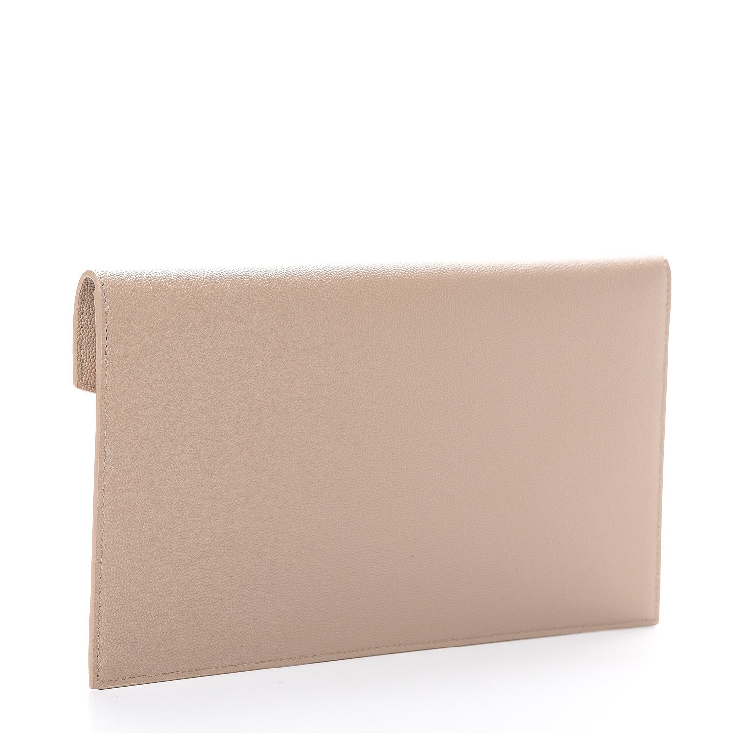 Saint Laurent Grain De Poudre Uptown Pouch Dark Beige 2 of 7