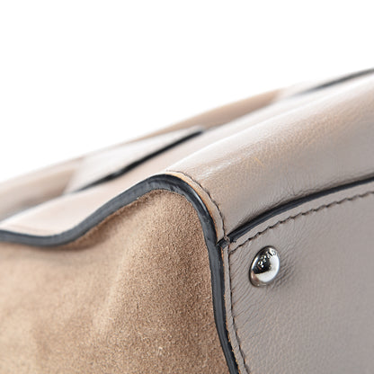 Prada Glace Calf Suede Twin Pocket Tote Pomice 12 of 21