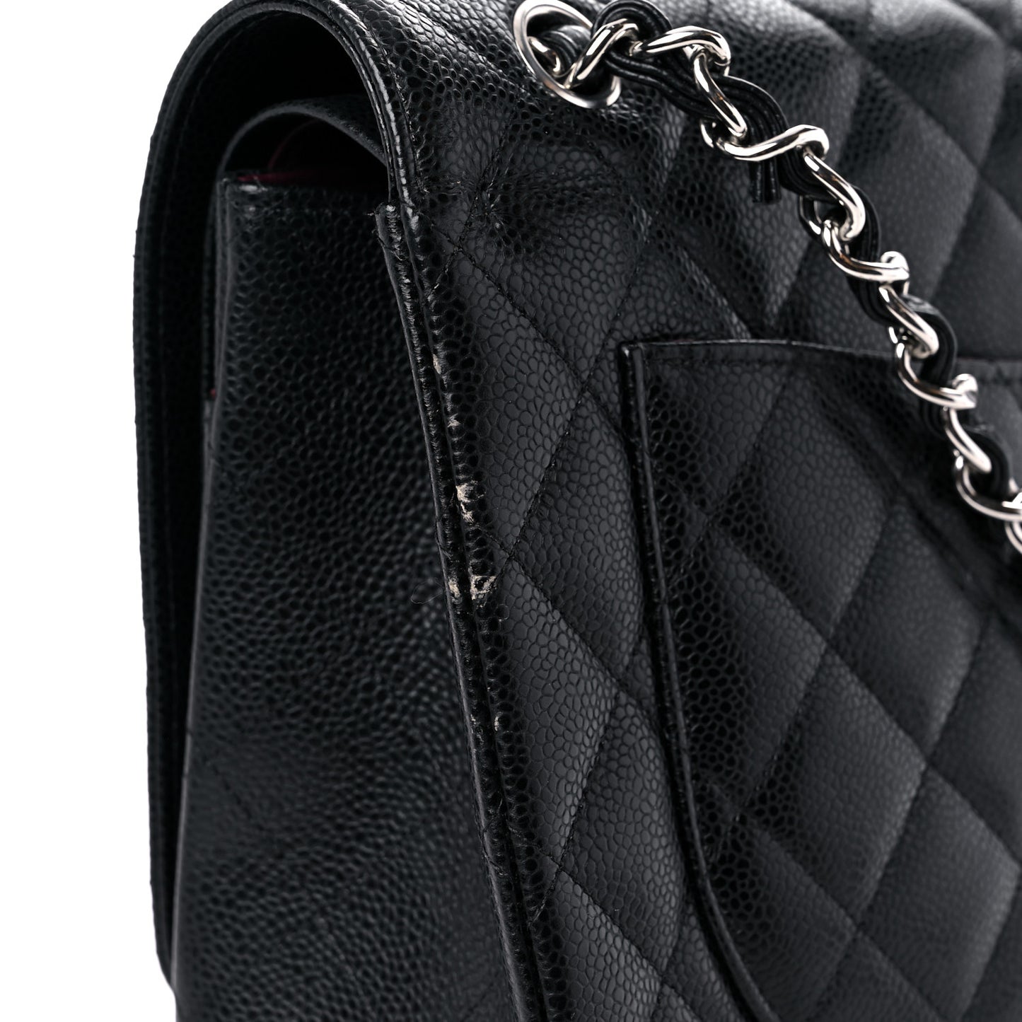 Caviar Quilted Maxi Double Flap Black