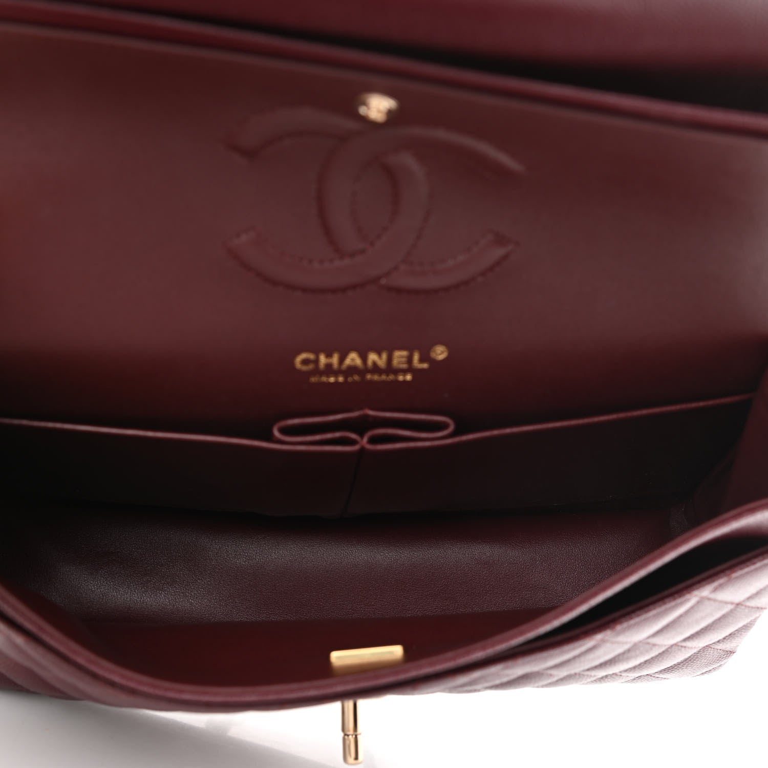 Chanel Caviar Quilted Medium Double Flap Burgundy 5 of 11