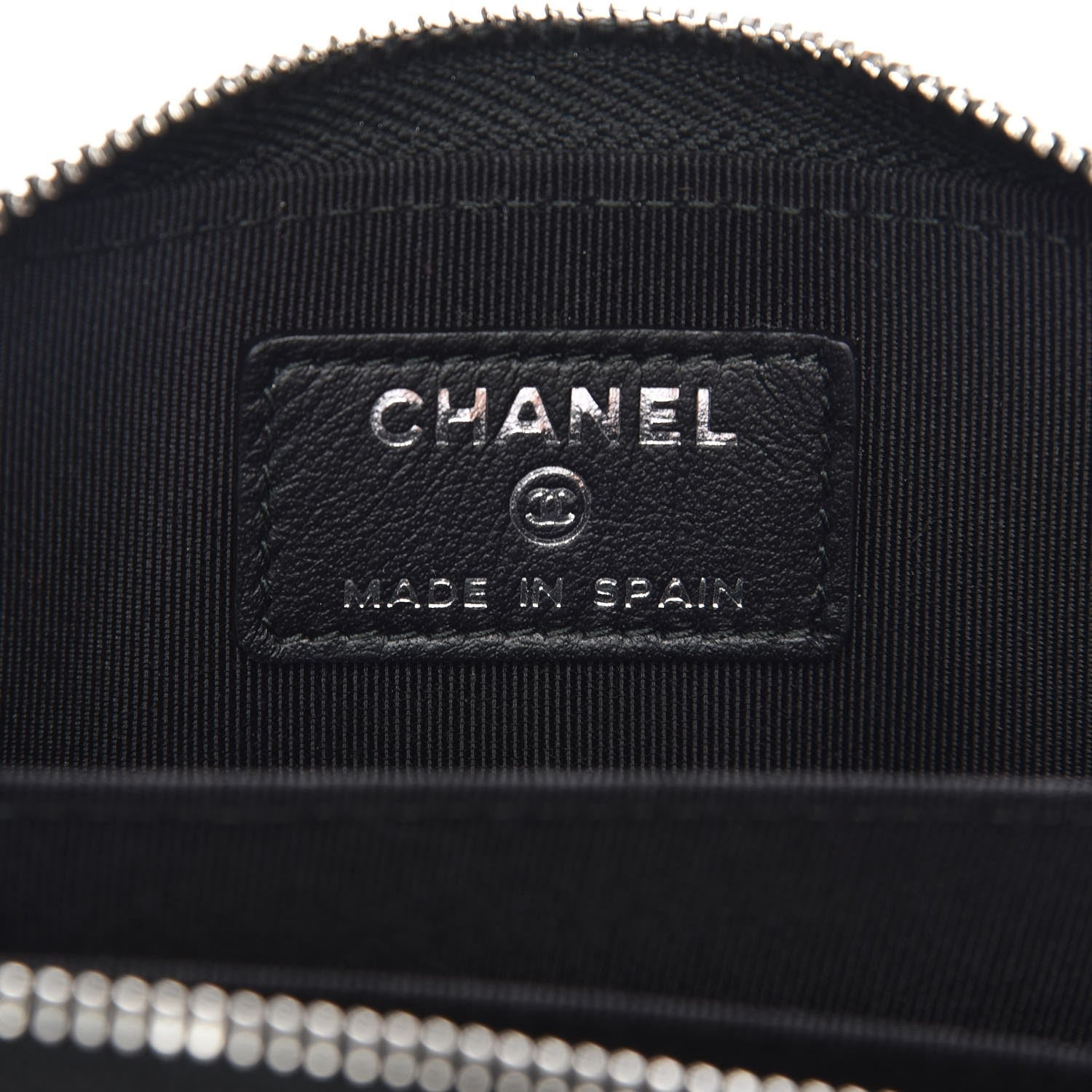 Chanel Iridescent Caviar Quilted Zip Coin Purse Black 8 of 10