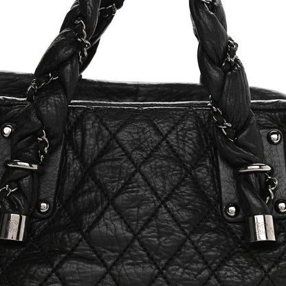 Chanel Distressed Lambskin Lady Braid Bowler Black 7 of 9