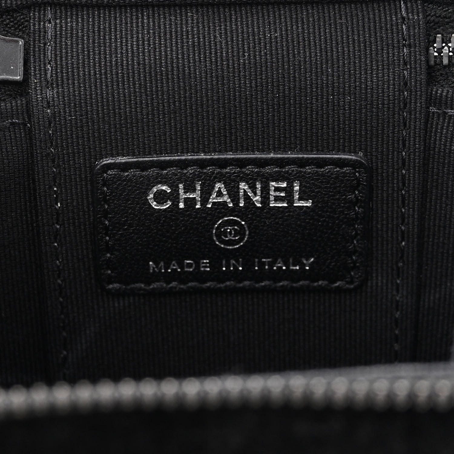 Chanel Velvet Quilted Mini Vanity Case With Chain Black 6 of 11