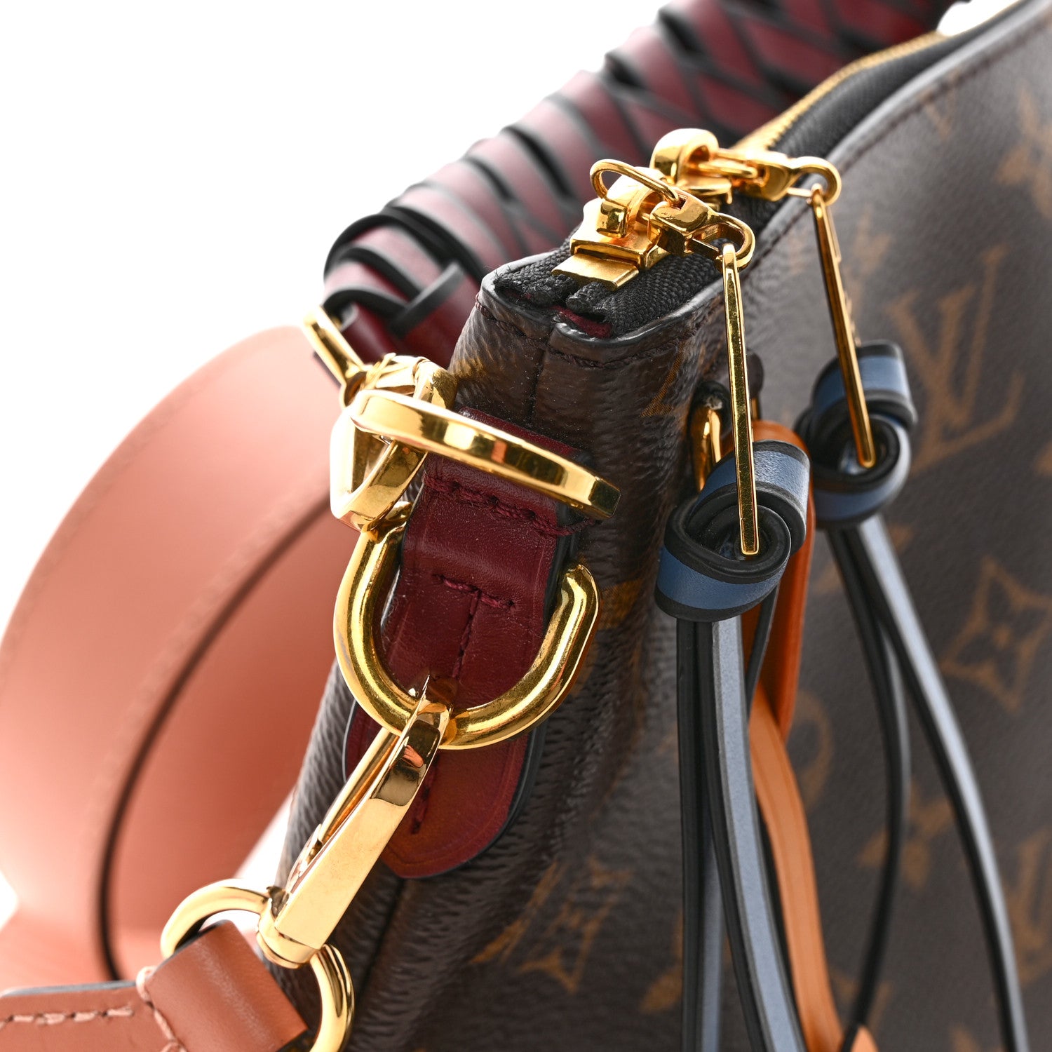 Louis Vuitton Monogram Beaubourg Hobo Mini Bordeaux Red Peach Safran Blue Jean Blue 14 of 15