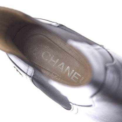 Chanel Calfskin Elastic Short Boots 39.5 Black 8 of 10