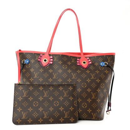 Louis Vuitton Monogram Totem Neverfull MM Flamingo 1 of 12