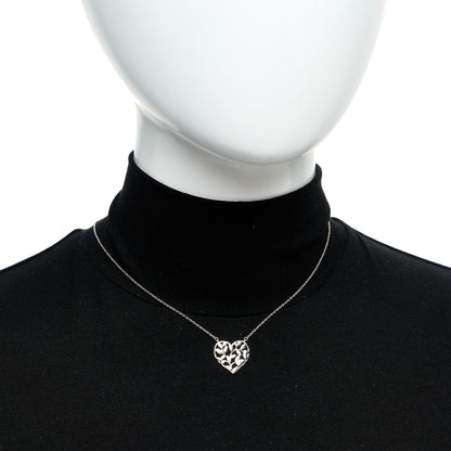 Tiffany Sterling Silver Paloma Picasso Olive Leaf Heart Pendant Necklace 2 of 5