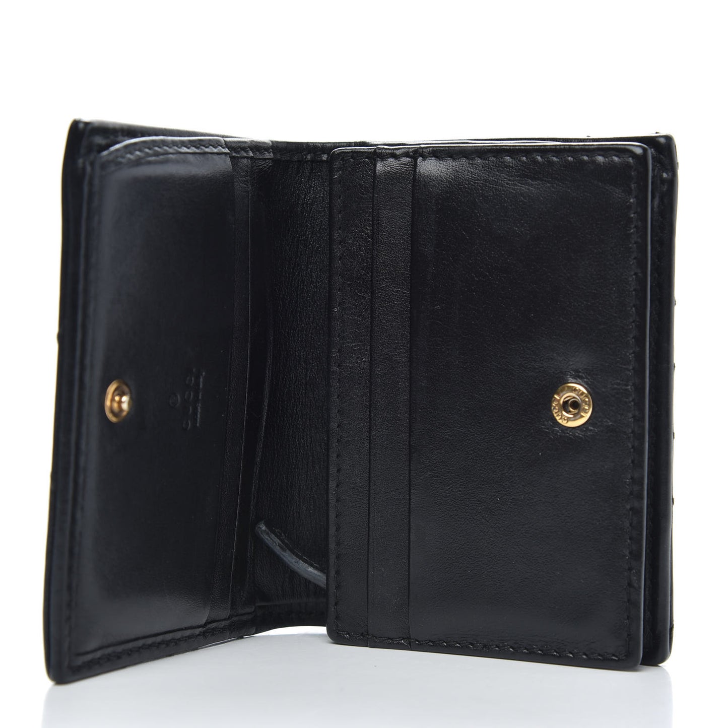 Calfskin Matelasse GG Marmont Card Case Wallet Black
