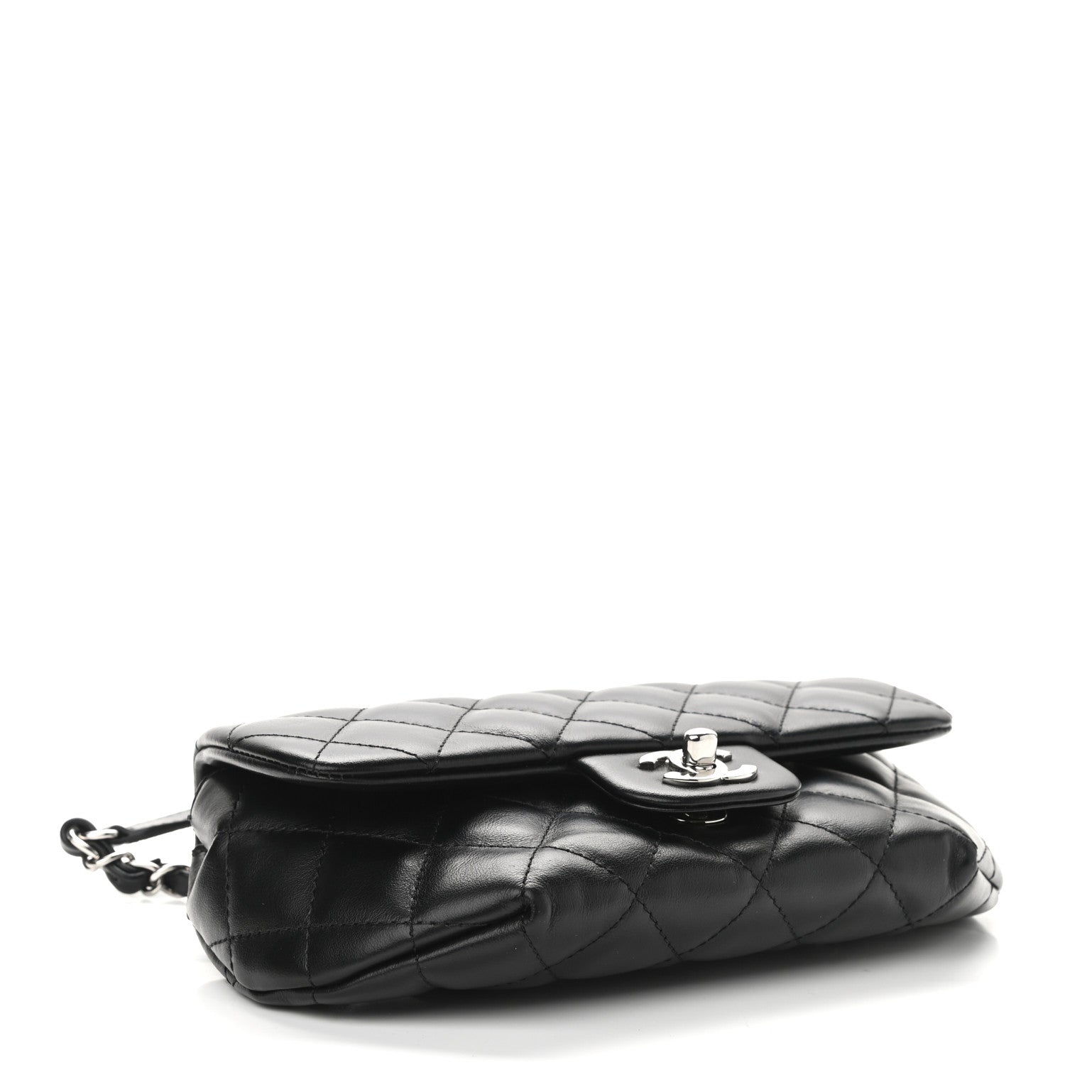 Chanel Calfskin Quilted CC Uniform Flap Belt Bag Black 5 of 9