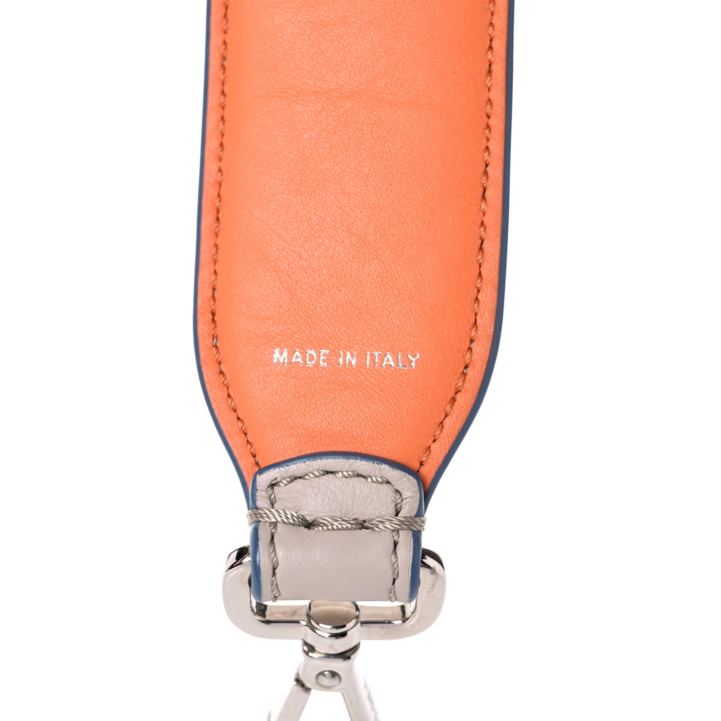 Vitello Dolce Plexiglass Bi-Color Studded Strap You Grigio Polvere Arancio Multicolor