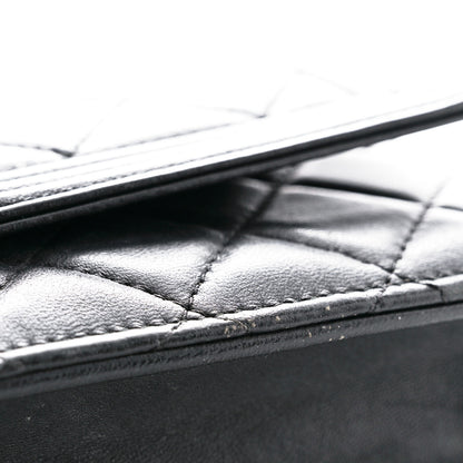 Chanel Lambskin Quilted Boy Wallet On Chain WOC Black 8 of 25