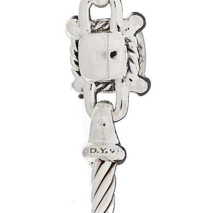David Yurman Sterling Silver Diamond Prasiolite 3mm Chatelaine Bracelet 3 of 3