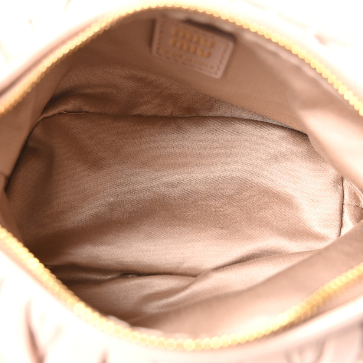 Nappa Matelasse Pouch Cipria
