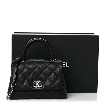 Chanel Caviar Quilted Extra Mini Coco Handle Flap Black 12 of 12