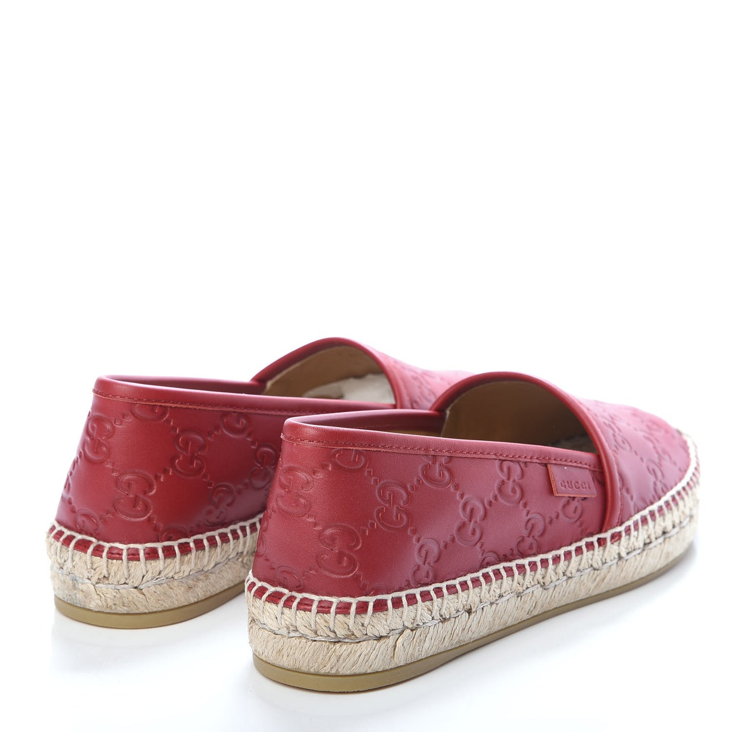 Guccissima Signature Espadrilles 35 Hibiscus Red