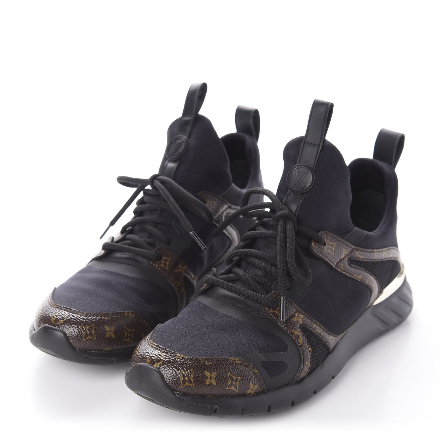 Technical Nylon Monogram Rubber Aftergame Sneakers 37 Black