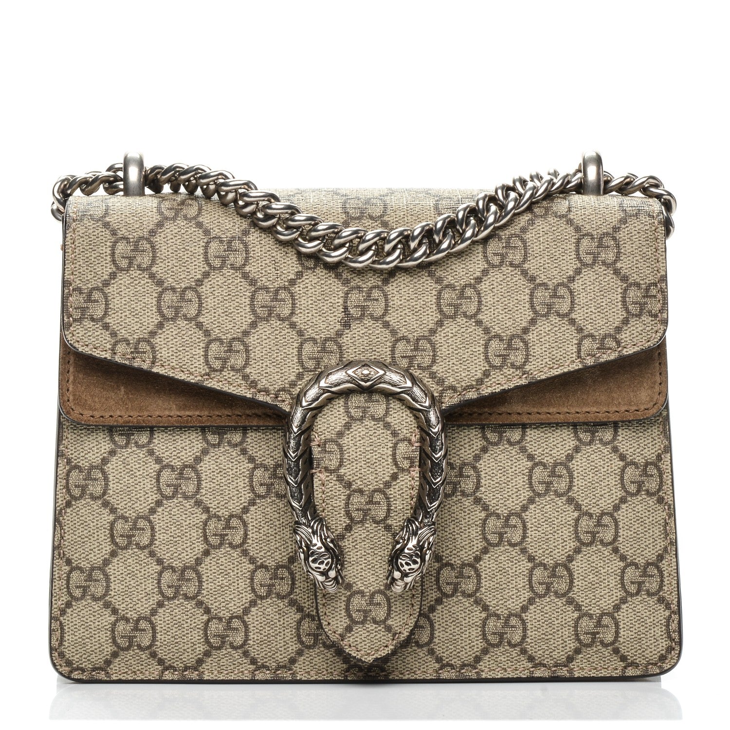 Gucci GG Supreme Monogram Mini Dionysus Shoulder Bag Taupe 1 of 6