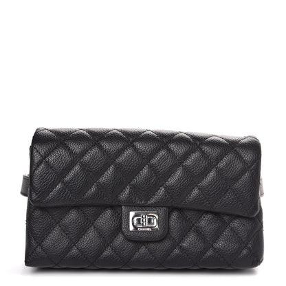 Chanel Grained Calfskin Quilted 2.55 Reissue Flap Belt Bag Clutch Black 1 of 7