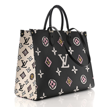 Louis Vuitton Monogram Giant Wild At Heart Onthego GM Black 3 of 10