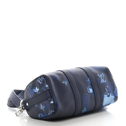 Louis Vuitton Monogram Ink Watercolor Keepall XS Blue 4 of 8