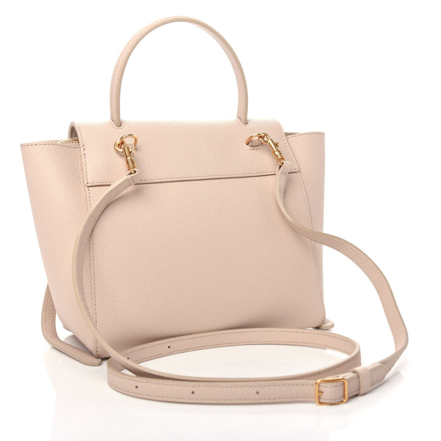 Grained Calfskin Nano Belt Bag Powder