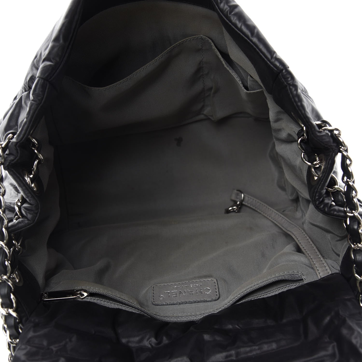 Chanel Nylon Quilted Tweed Stitch Bubble Flap Black 5 of 14