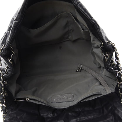 Chanel Nylon Quilted Tweed Stitch Bubble Flap Black 5 of 14