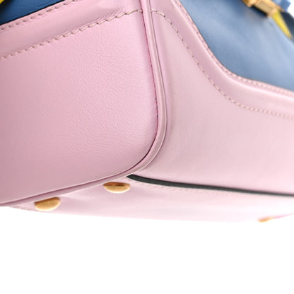 Versace Calfskin Medium Palazzo Empire Bag Blue Pink Yellow 17 of 17