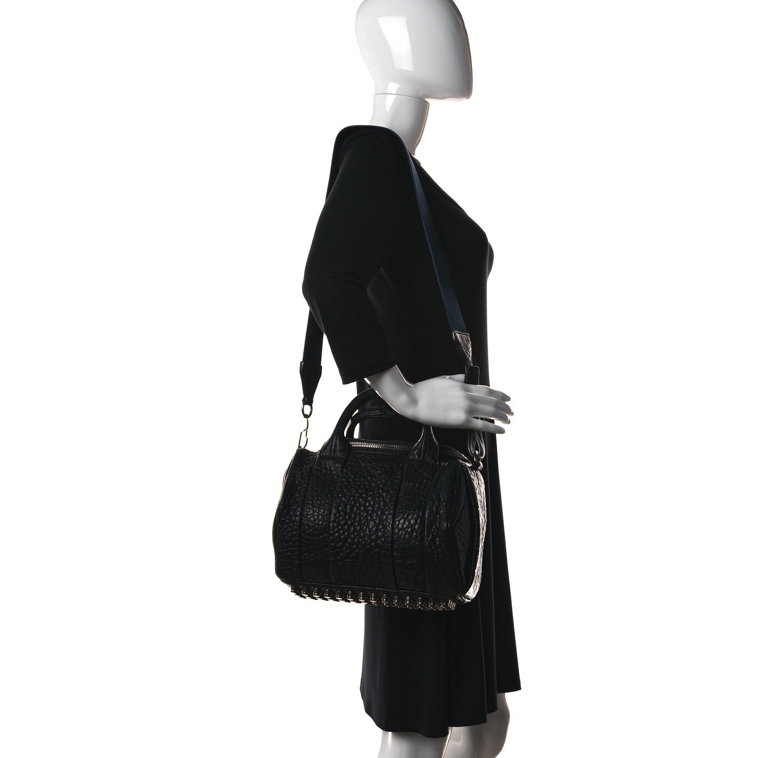 Alexander Wang Pebbled Lambskin Mini Rockie Rhodium Hardware 2 of 11