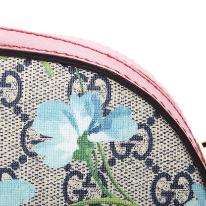 Gucci GG Supreme Monogram Blooms Mini Chain Shoulder Bag Beige Blue Navy Hibiscus Red 8 of 8