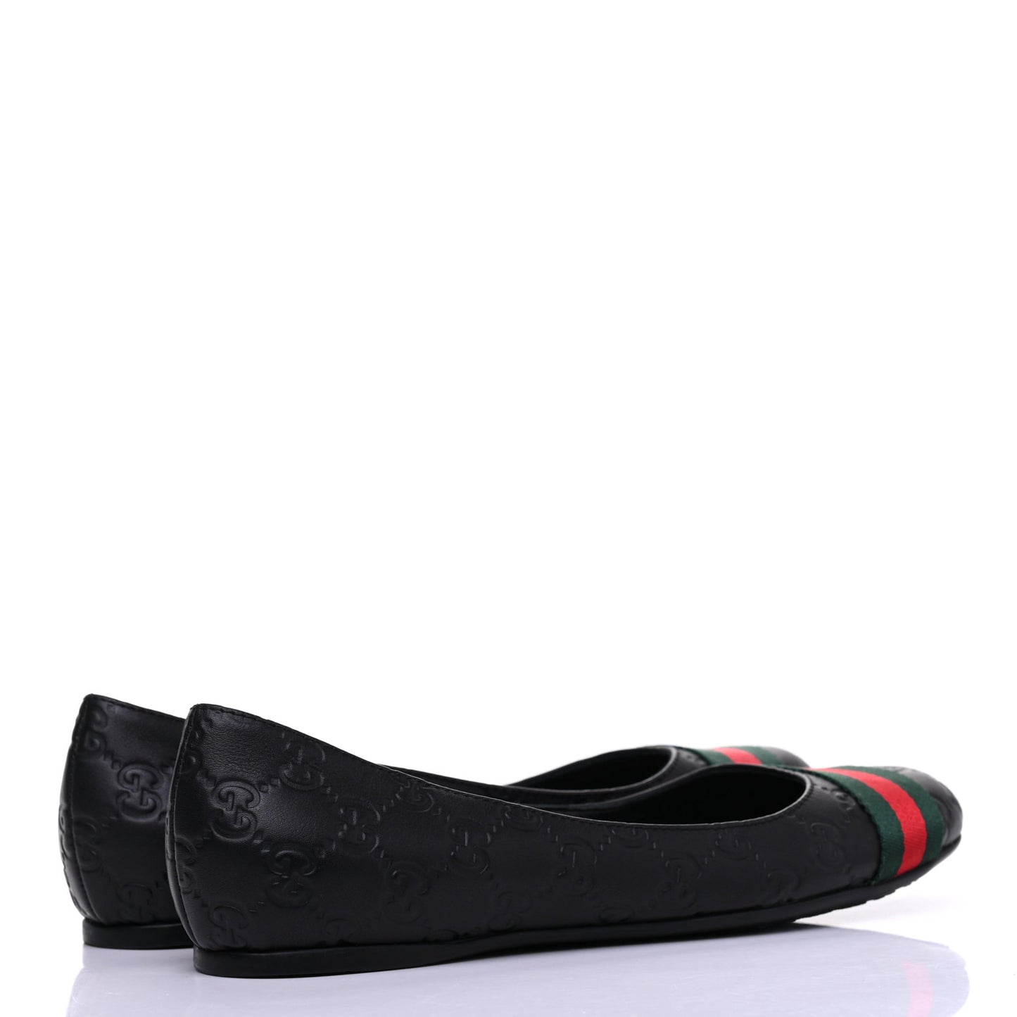 Guccissima Web Flats 37.5 Black